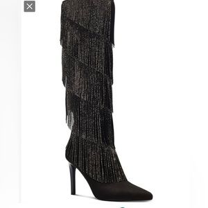 INC International Concepts SHYN fringe boots Sz 10M